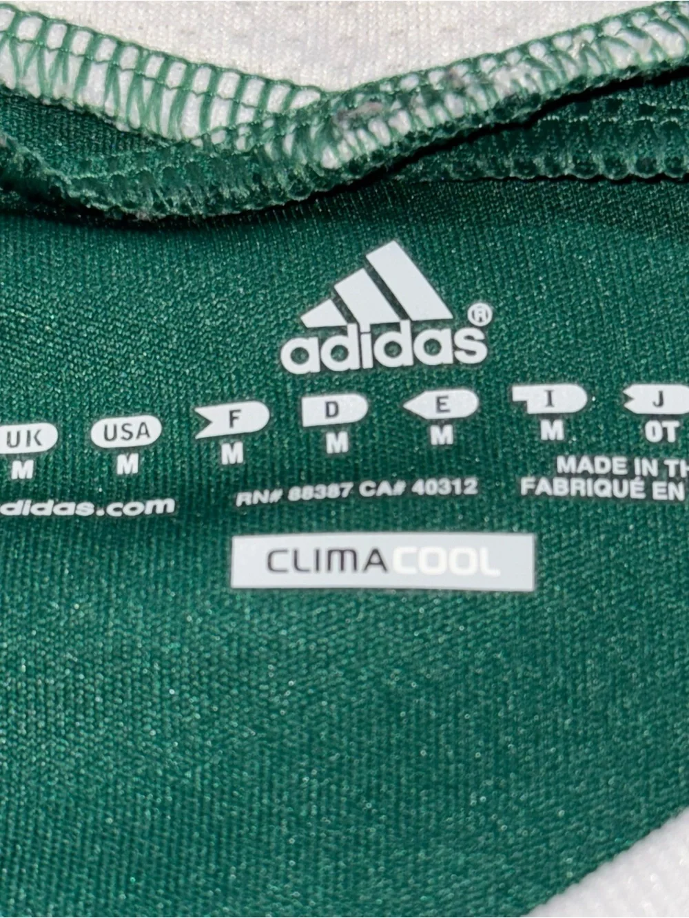 adidas Green Short-Sleeve Performance Soccer Jersey with White Stripes
